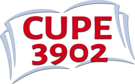 The CUPE 3902 logo, an open book with the union name inside it.
